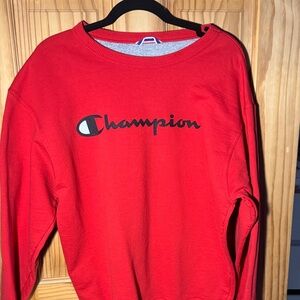 Champion Men's Bold Red Crewneck Sweater